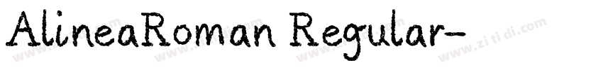 AlineaRoman Regular字体转换